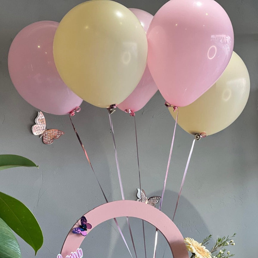 Pink & White Balloons