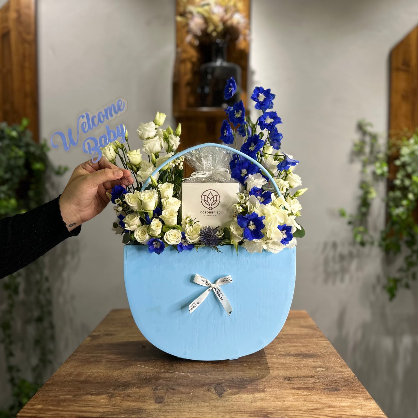 Blue Baby Basket
