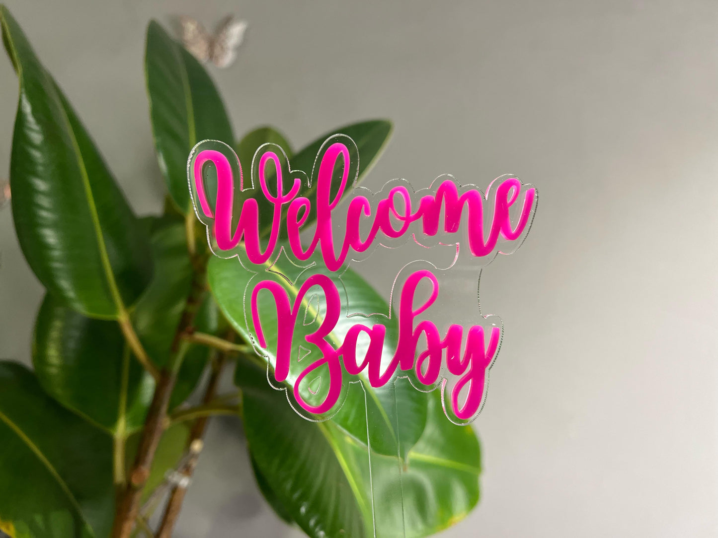 Welcome Baby Pink