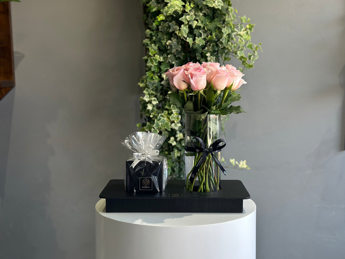 Pink Roses Tray