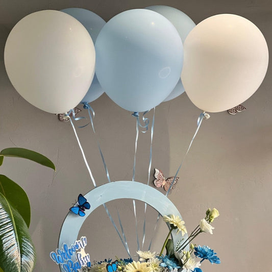Blue & White Balloons
