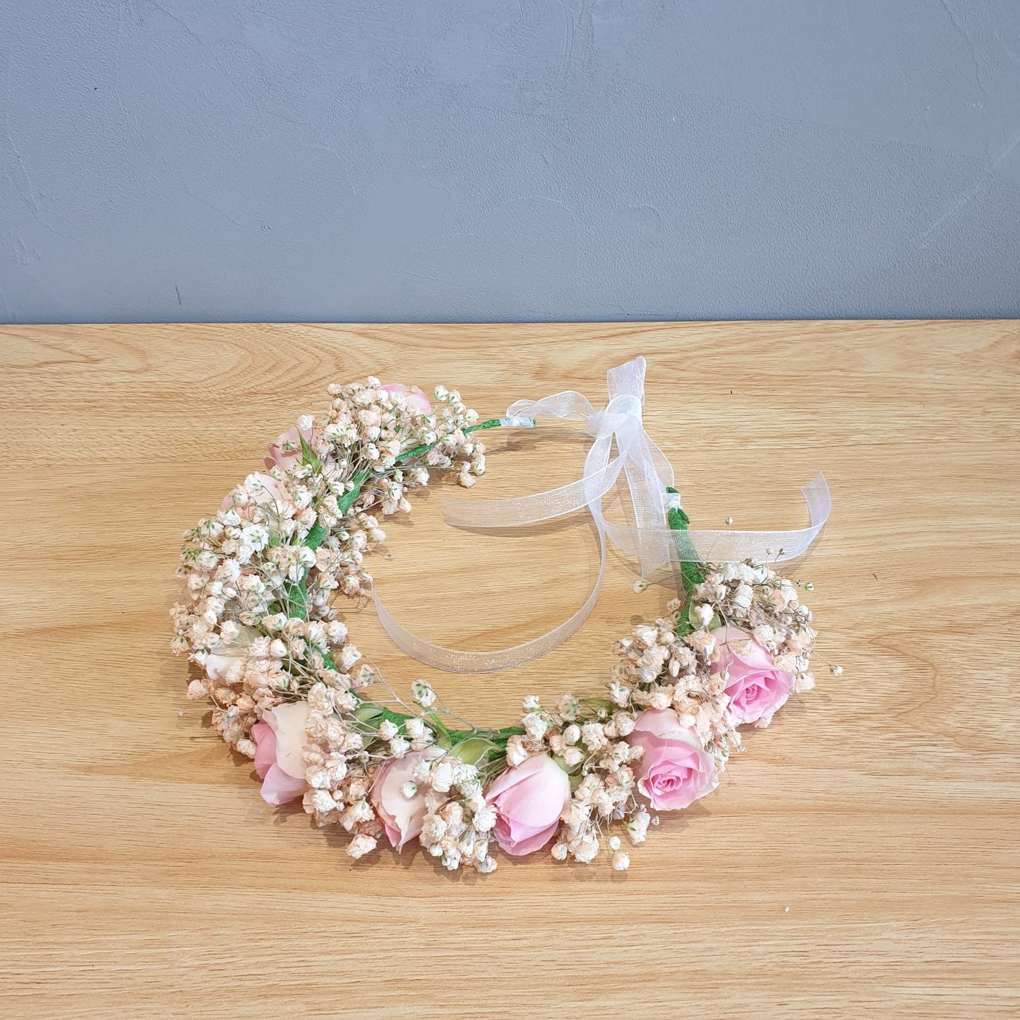 Pink Rose Gypsophila Halo