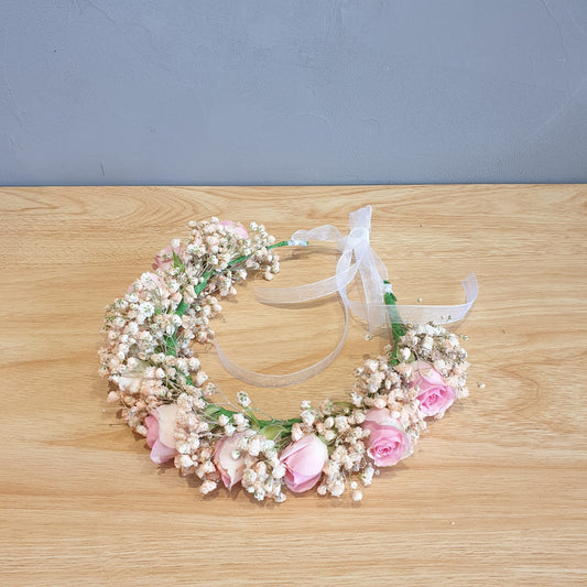 Pink Rose Gypsophila Halo
